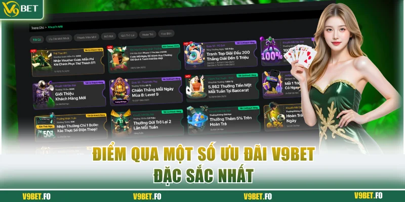 Điểm qua một số ưu đãi V9bet đặc sắc nhất