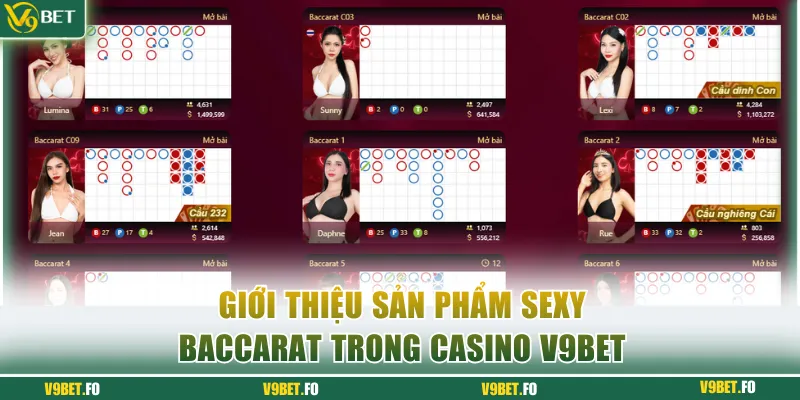 Giới thiệu sản phẩm Sexy Baccarat trong casino V9bet